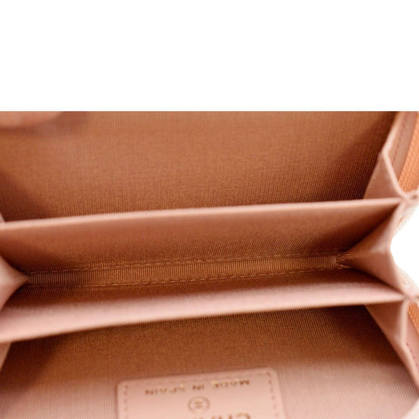 CHANEL Small Boy Caviar Leather Zip Around Wallet Pink