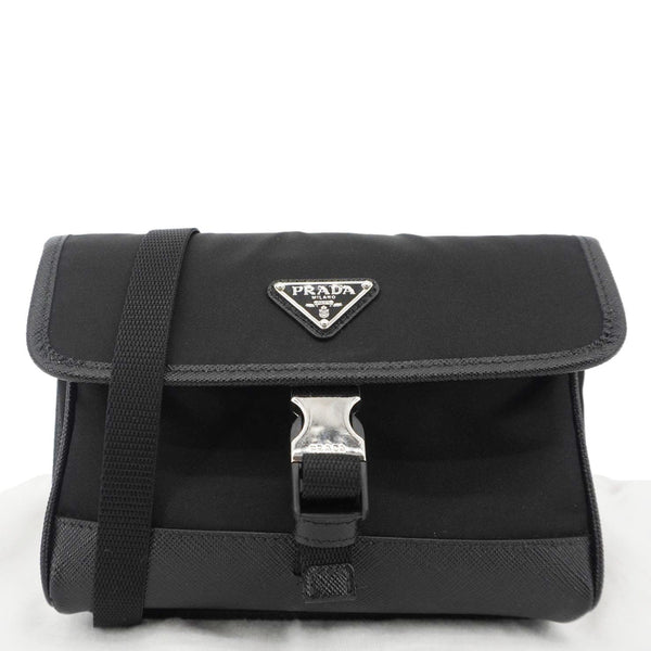 PRADA Re-Nylon Saffiano Smartphone Case Shoulder Bag Black