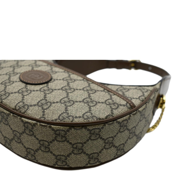 Gucci Half Moon Mini GG Supreme Canvas Crossbody Bag - Bottom Right