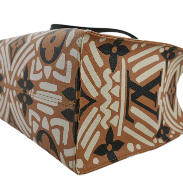 LOUIS VUITTON Onthego GM Crafty Monogram Giant Canvas Shoulder Bag Caramel