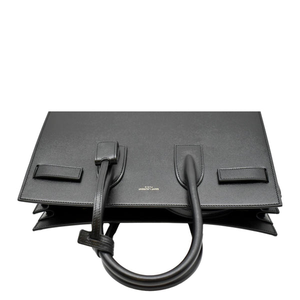 YVES SAINT LAURENT Sac de Jour Leather Satchel Shoulder Bag Black