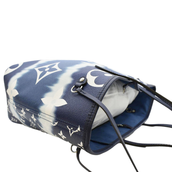 LOUIS VUITTON Neverfull MM Escale Monogram Canvas Shoulder Bag Blue