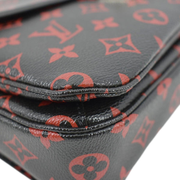 LOUIS VUITTON Metis Pochette Monogram Infrarouge Crossbody Bag Glossy Red