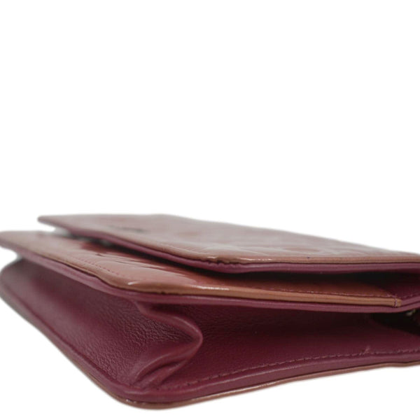 CHANEL Camellia Wallet On Chain Leather Crossbody Bag Pink