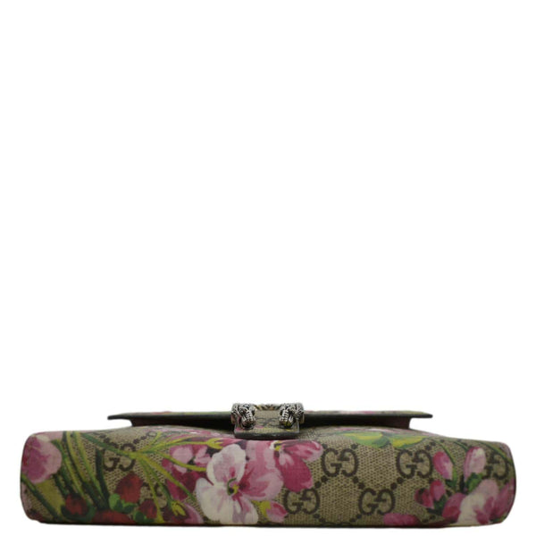GUCCI Dionysus Blooms GG Supreme Crossbody Chain Wallet Pink 401231
