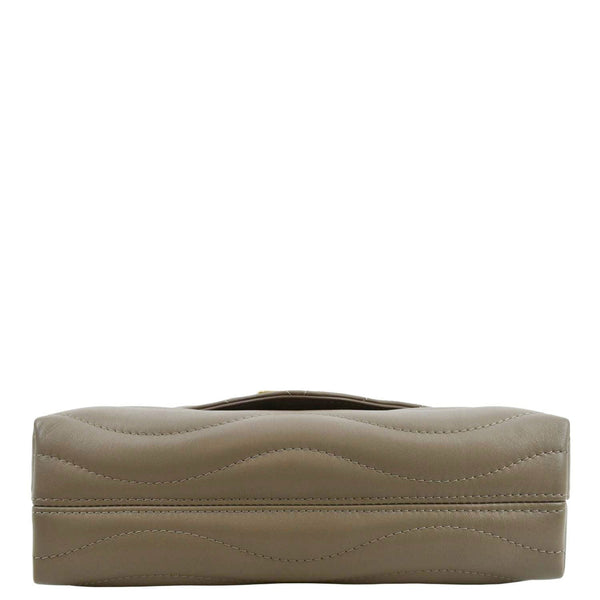 LOUIS VUITTON New Wave Chain MM Calfskin Leather Shoulder Bag Taupe