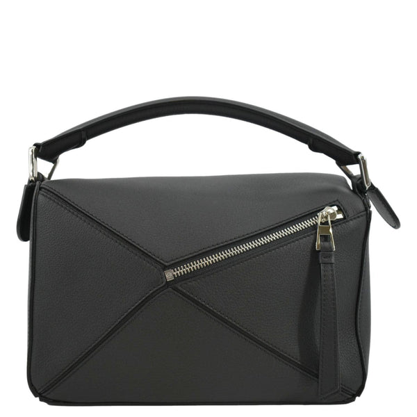 LOEWE Puzzle Small Leather Shoulder Bag Black