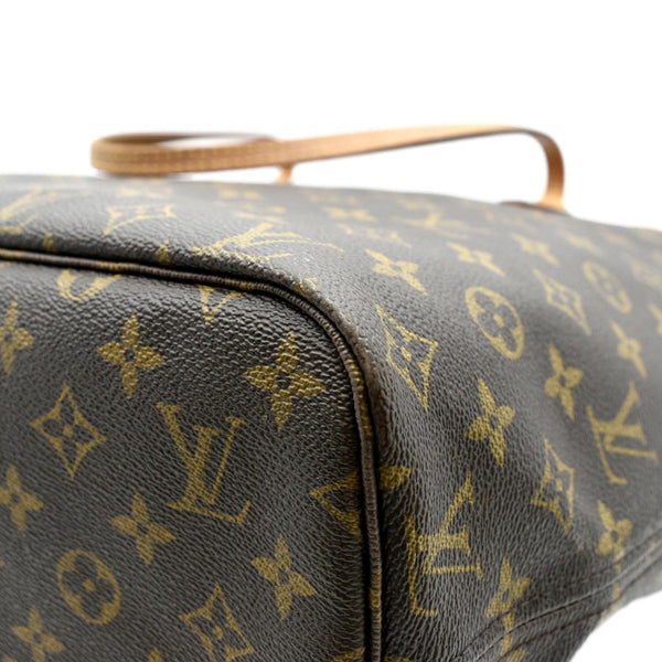 LOUIS VUITTON Neverfull MM Monogram Canvas Tote Bag Brown