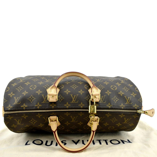 Louis Vuitton Speedy 35 Monogram Canvas Satchel Bag in brown color - Top
