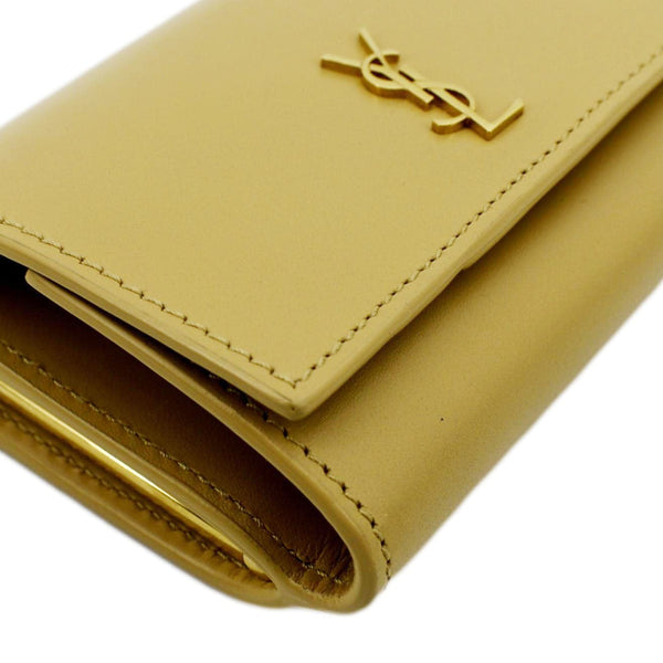 YVES SAINT LAURENT Rider Smooth Leather Shoulder Bag Beige