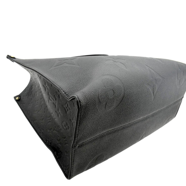 LOUIS VUITTON Onthego GM Monogram Empreinte Leather Tote Bag Black