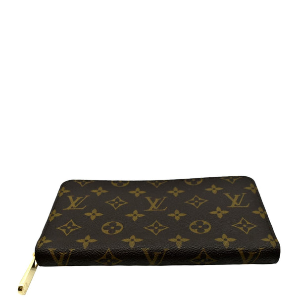 LOUIS VUITTON Zip Around Monogram Canvas Wallet Brown
