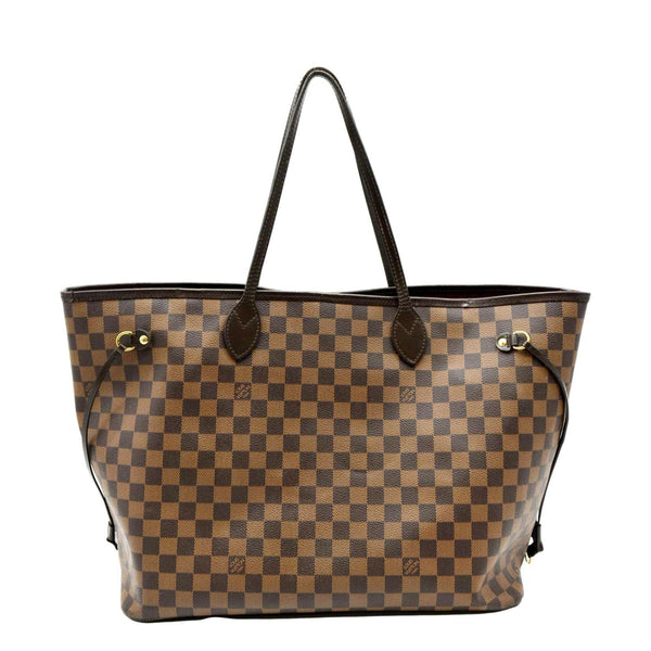 LOUIS VUITTON Neverfull GM Damier Ebene Tote Shoulder Bag Brown