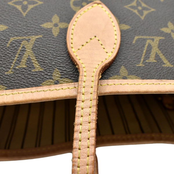 LOUIS VUITTON Neverfull MM Monogram Canvas Tote Bag Brown