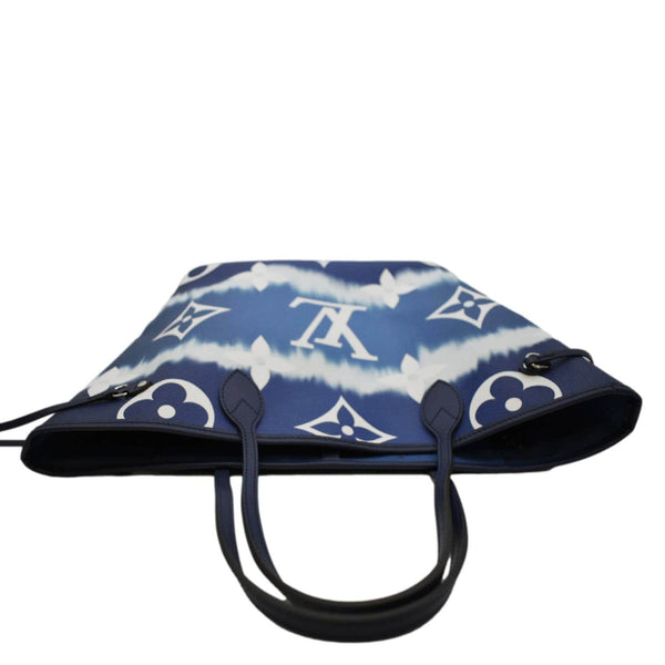 LOUIS VUITTON Neverfull MM Escale Monogram Canvas Shoulder Bag Blue
