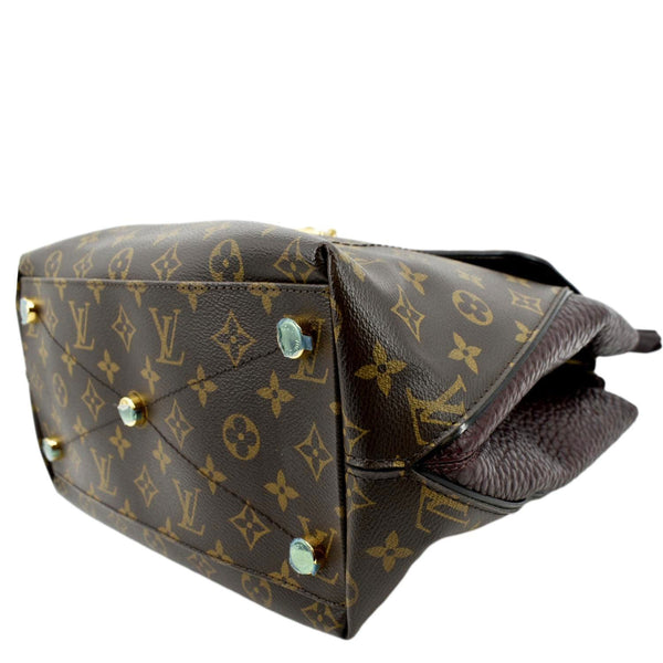 LOUIS VUITTON Majestueux Monogram Canvas Exotic Tote Bag Brown