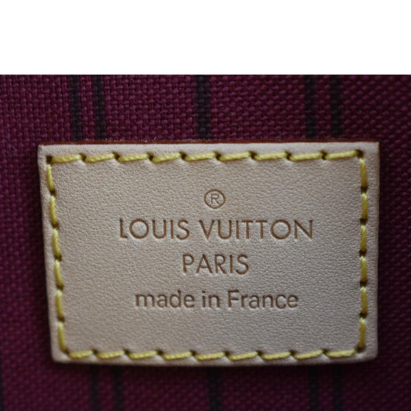 LOUIS VUITTON Neverfull Monogram Canvas Pochette Wristlet Pouch Cerise