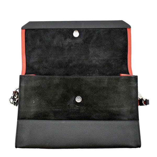 CHRISTIAN LOUBOUTIN Loubiblues Studded Leather Tote Shoulder Bag Black