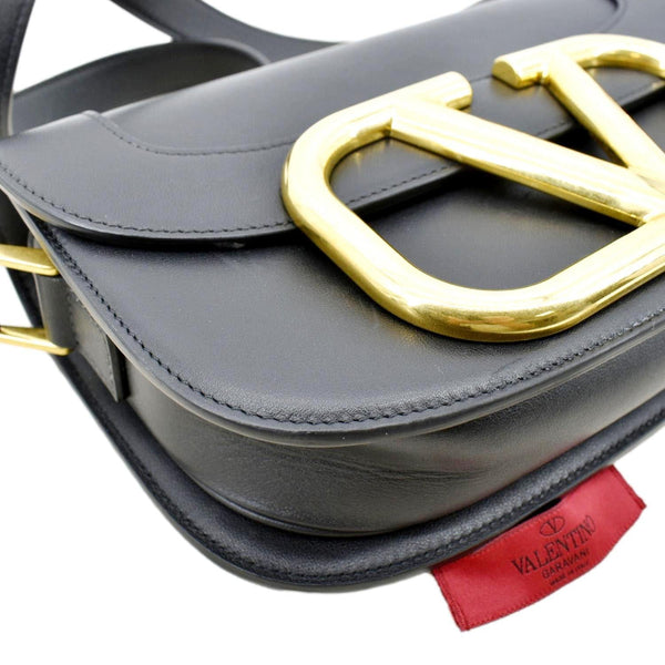 VALENTINO Garavani Supervee Leather Crossbody Bag Black