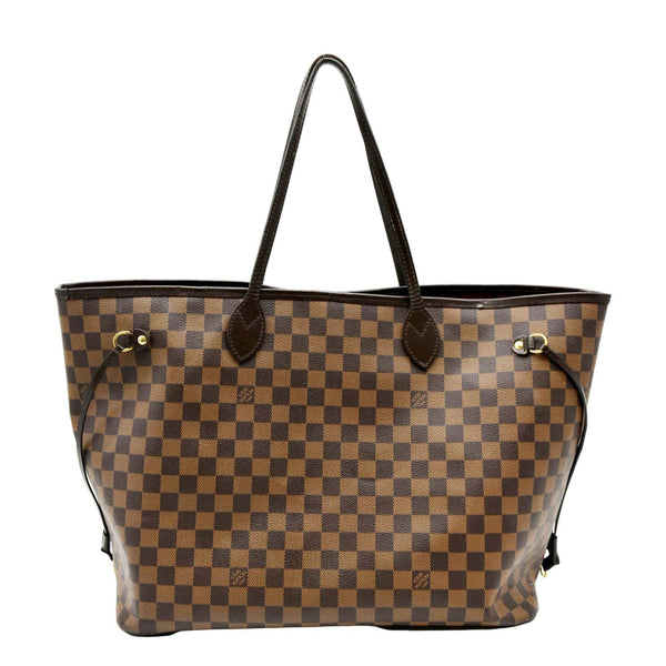 LOUIS VUITTON Neverfull GM Damier Ebene Tote Shoulder Bag Brown
