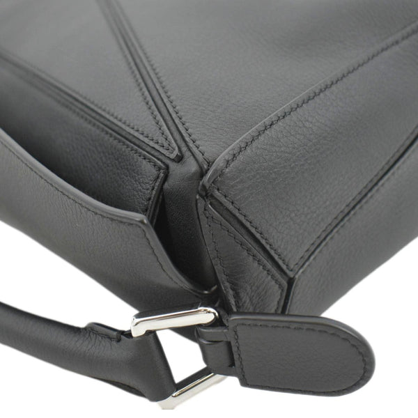 LOEWE Puzzle Small Leather Shoulder Bag Black