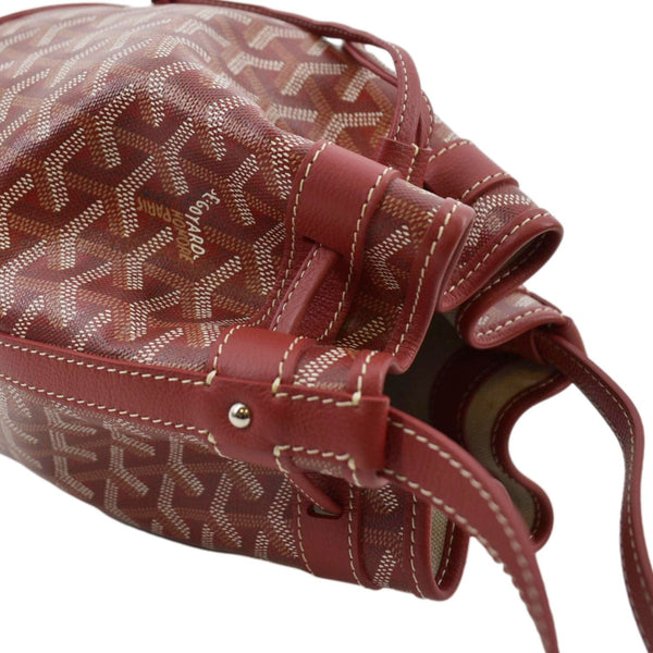 GOYARD Petit Flot Canvas Bucket Bag Red