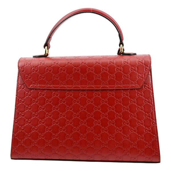 Gucci Signature Medium Padlock Leather Shoulder Bag Red - Back