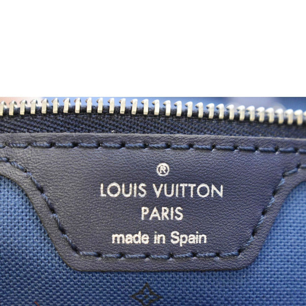 LOUIS VUITTON Neverfull MM Escale Monogram Canvas Shoulder Bag Blue