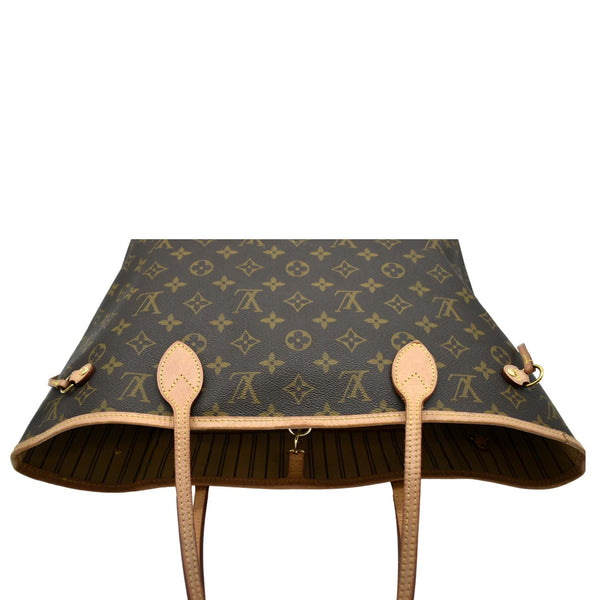 LOUIS VUITTON Neverfull MM Monogram Canvas Tote Bag Brown