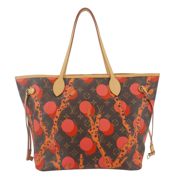 LOUIS VUITTON Neverfull MM Grenade Ramages Monogram Canvas Tote Bag Brown