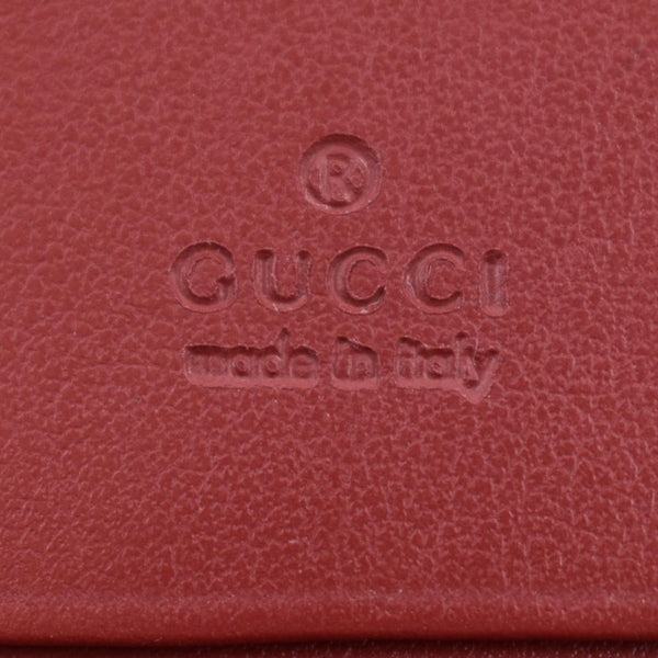 GUCCI Marmont GG Matelasse Leather Card Case Wallet Red 466492