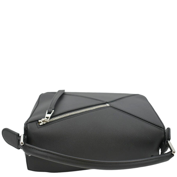 LOEWE Puzzle Small Leather Shoulder Bag Black