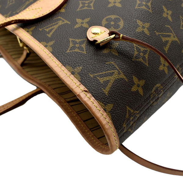 LOUIS VUITTON Neverfull MM Monogram Canvas Tote Bag Brown