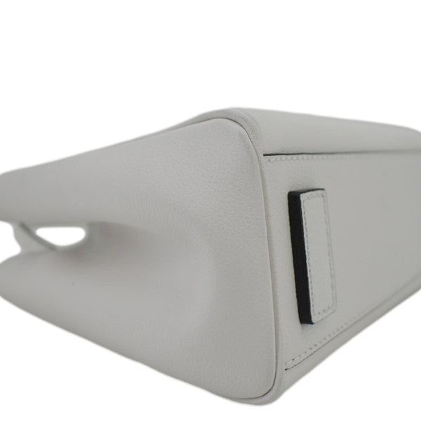 VERSACE La Medusa Leather Top Handle Shoulder Bag White