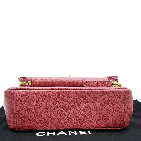 CHANEL Business Affinity Medium Flap Quilted Caviar Shoulder Bag Pink