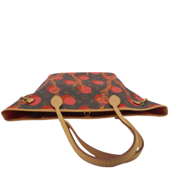 LOUIS VUITTON Neverfull MM Grenade Ramages Monogram Canvas Tote Bag Brown