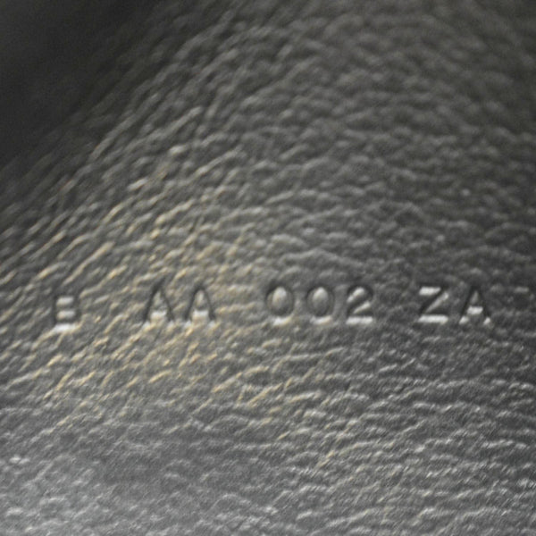 HERMES Leather Card Holder Wallet Black