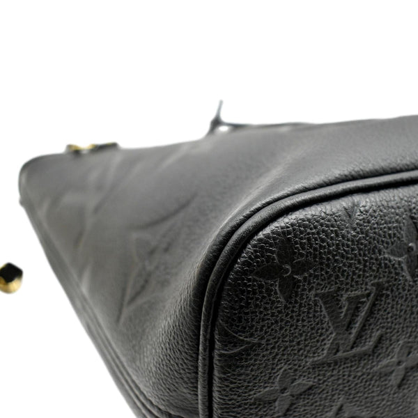 LOUIS VUITTON Neverfull MM Monogram Empreinte Leather Tote Bag Black