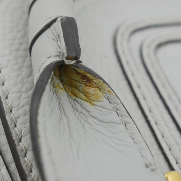 CHLOE Marcie Small Calfskin Leather Shoulder Bag Grey