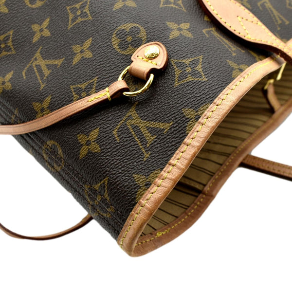 LOUIS VUITTON Neverfull MM Monogram Canvas Tote Bag Brown