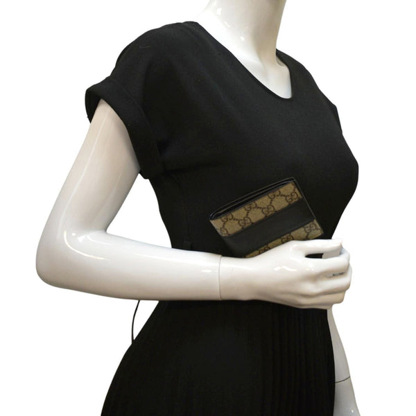 GUCCI GG Supreme Monogram Canvas Bifold Wallet Beige 451240