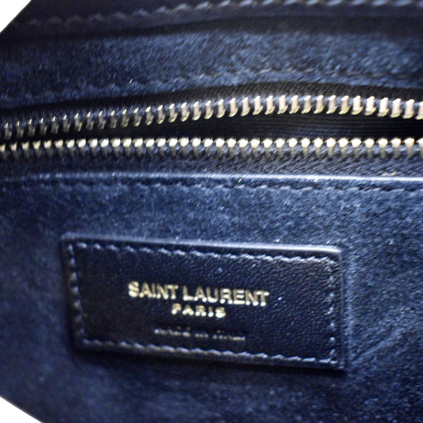 YVES SAINT LAURENT Le 5 A 7 Leather Satchel Bag Black
