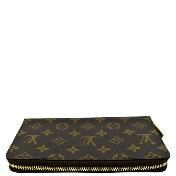LOUIS VUITTON Zip Around Monogram Canvas Wallet Brown