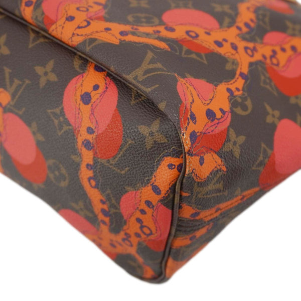 LOUIS VUITTON Neverfull MM Grenade Ramages Monogram Canvas Tote Bag Brown