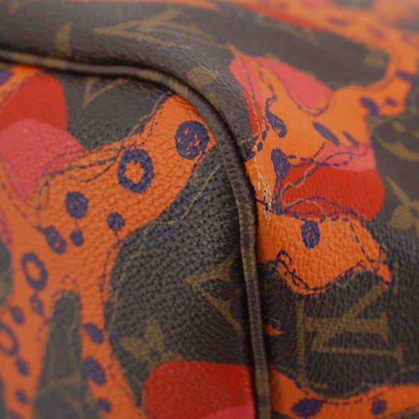 LOUIS VUITTON Neverfull MM Grenade Ramages Monogram Canvas Tote Bag Brown