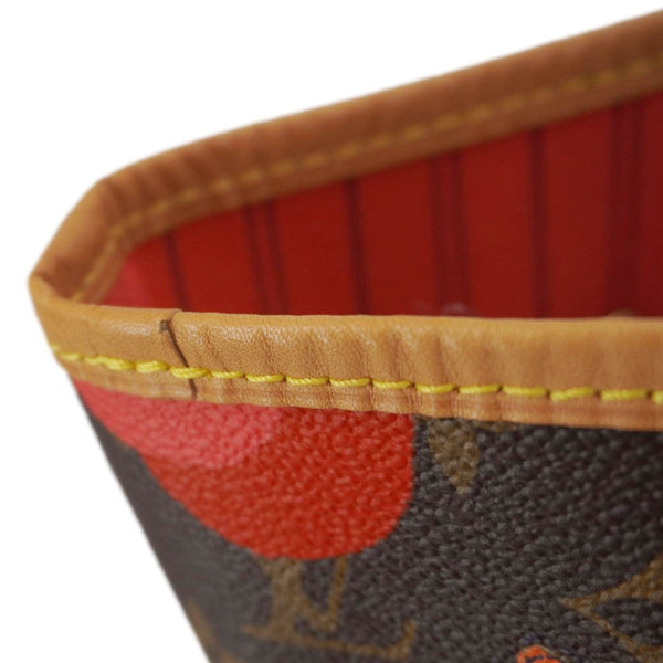 LOUIS VUITTON Neverfull MM Grenade Ramages Monogram Canvas Tote Bag Brown