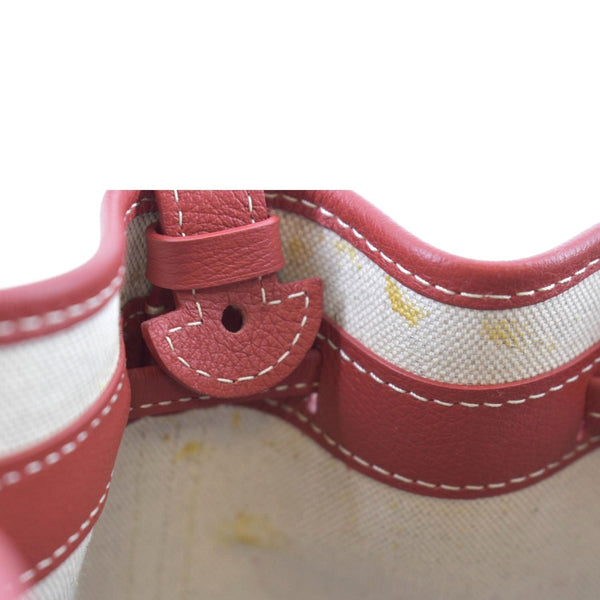 GOYARD Petit Flot Canvas Bucket Bag Red