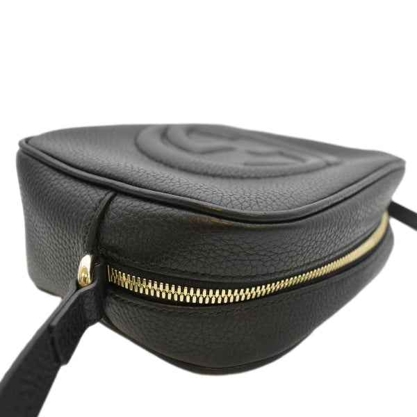 GUCCI Soho Disco Small Leather Crossbody Bag Black 308364