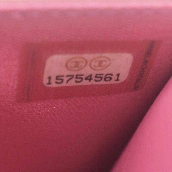 CHANEL Camellia Wallet On Chain Leather Crossbody Bag Pink