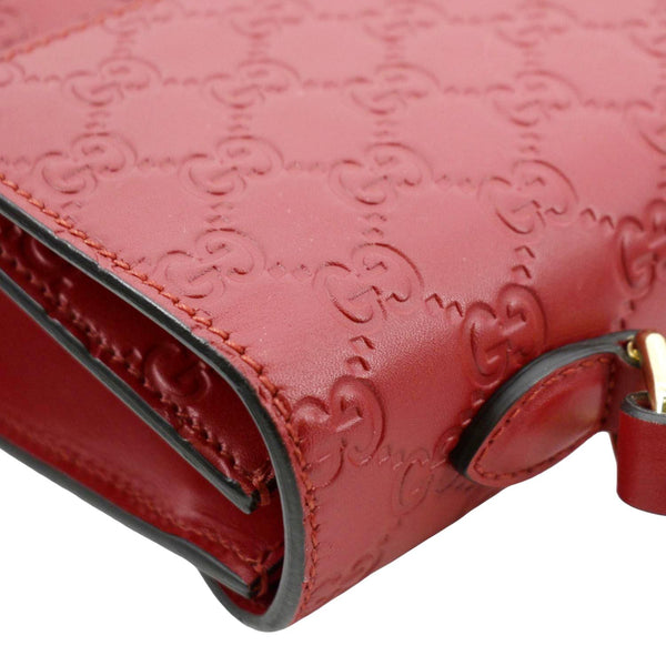 Gucci Signature Medium Padlock Leather Shoulder Bag Red - Top Right